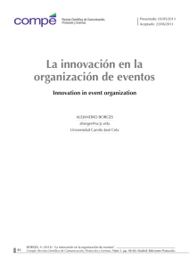 La innovación en la organización de eventos