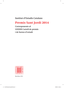 Premis Sant Jordi 2014 - Institut d`Estudis Catalans