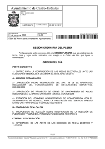Pleno ordinario - Ayuntamiento de Castro Urdiales