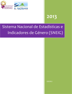 Sistema Nacional de Estadísticas e Indicadores de Género (SNEIG)