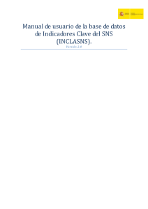 Manual de usuario de la base de datos de Indicadores Clave del SNS