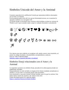 Símbolos Unicode del Amor y la Amistad