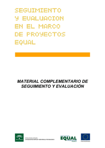 Seguimiento y Evaluación en el marco de los proyectos Equal