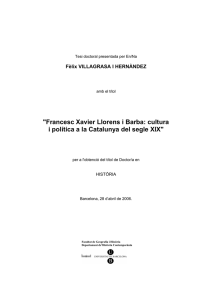 Francesc Xavier Llorens i Barba: cultura i política a la