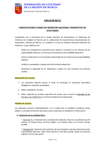 Circular 60-12 CONVOCATORIA CURSO DE MONITOR NACIONAL