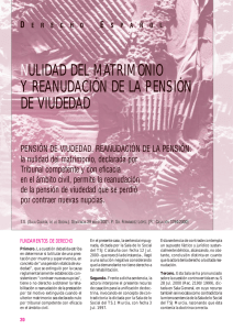 NULIDAD DEL MATRIMONIO Y REANUDACIÓN DE LA PENSIÓN