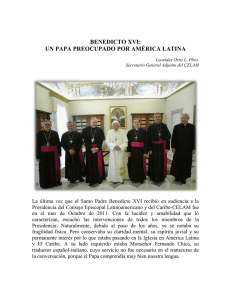 benedicto xvi: un papa preocupado por américa latina