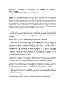 CARTERAS COLECTIVAS, INVERSIÓN DE FONDO DE CAPITAL
