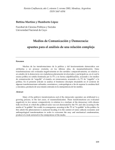 Medios de Comunicación y Democracia