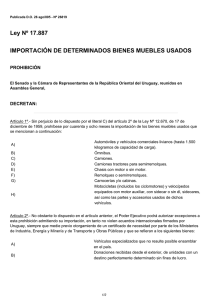 Ley Nº 17.887 IMPORTACIÓN DE DETERMINADOS BIENES