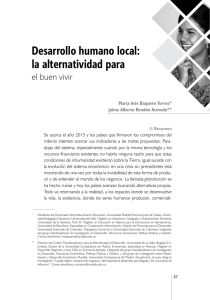 Desarrollo humano local: la alternatividad para