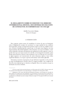 El Reglamento sobre sucesiones y el Derecho Internacional Español