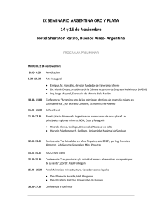 IX SEMINARIO ARGENTINA ORO Y PLATA 14 y 15 de Noviembre