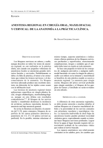 Anestesia Regional en Cirugía Oral, Maxilofacial y Cervical