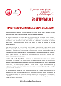Manifiesto del Día Internacional del Mayor