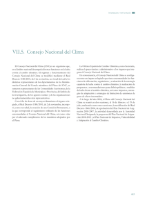 VII.5. Consejo Nacional del Clima