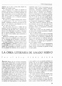 la obra literaria de amado nervo - Revista de la Universidad de México