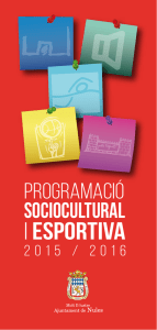 Programació SocioCultural i Esportiva 2015/16