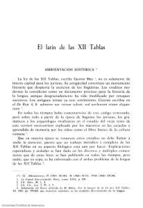 El latín de las XII Tablas