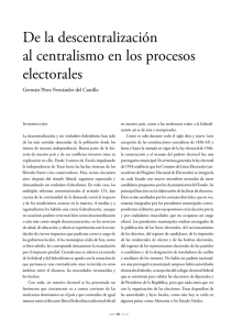 De la descentralización al centralismo en los procesos electorales
