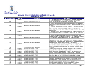 listado resoluciones dirección de educación septiembre 2013