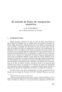 El método de Euler de integración numérica