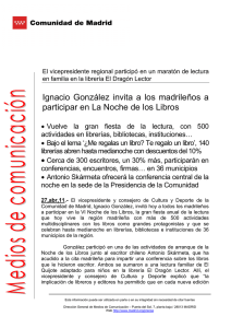 Ignacio González invita a los madrileños a participar en La Noche