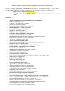 Ejercicios de identificación de nexos de oraciones subordinadas