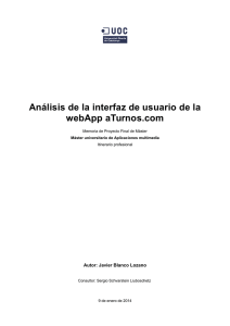 Análisis de la interfaz de usuario de la webApp aTurnos.com