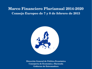 Presentación Marco Financiero Plurianual 2014