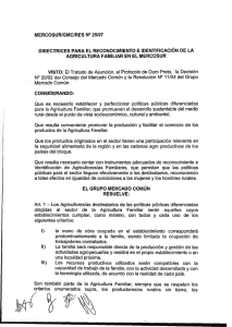 VISTO: EI Tratado de Asuncion, el Protocolo de Ouro Preto