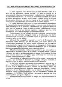 DECLARACION DE PRINCIPIOS Y PROGRAMA DE ACCION