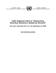 Taller Regional sobre la “Democracia, Derechos Humanos y Estado