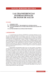 Las transferencias internacionales de datos de salud. Manuel