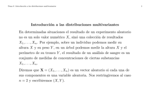 Introducción a las distribuciones multivariantes En determinadas