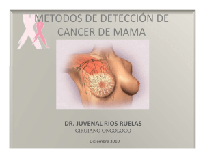 Métodos de detección temprana del cáncer de mama.