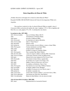 Datos biográficos de Elena de White