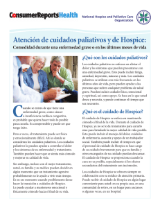 Atención de cuidados paliativos y de Hospice