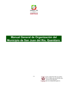 Manual General de Organización del Municipio de San Juan del Río