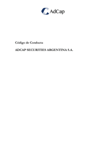 Código de Conducta - AdCap Securities Argentina