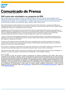 SAP suma más voluntades a su programa de RSE