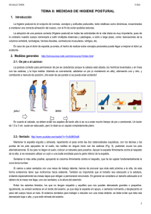 Higiene postural - Gobierno de Canarias