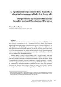 La reproducción intergeneracional de las desigualdades educativas