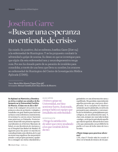 Josefina Garre «Buscar una esperanza no entiende de crisis»