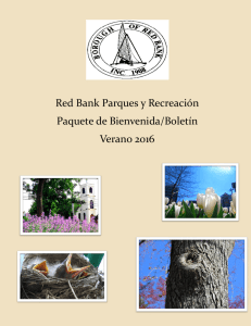Red Bank Parques y Recreación Paquete de Bienvenida/Boletín