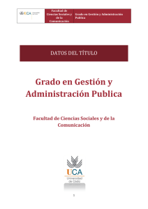 Grado en Gestión y Administración Publica