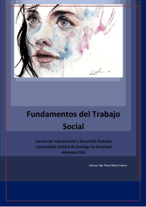 Fundamentos del Trabajo Social - Universidad Católica de Santiago
