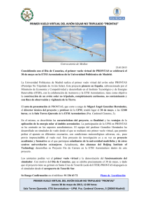 primer vuelo virtual del avión solar no tripulado “prontas”