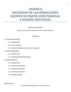 UNIDAD II SEGURIDAD DE LAS OPERACIONES, EQUIPOS DE