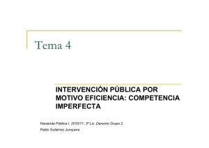 Tema 4. Intervención pública por motivo eficiencia